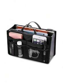 Multi-Function Handheld Storage Bag Organizer Portable Tote Bag Organiser - Black - View 2