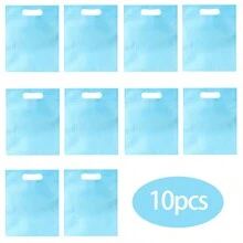 10 túi quà tặng vải không dệt nhiều màu, kích thước khoảng 8"X10", lý tưởng cho các lễ kỷ niệm, túi đựng kẹo, túi tái sử dụng, ngày lễ tình nhân trở lại trường - Nhiều màu - Xem 12