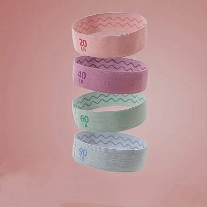 Högstyrka motståndsband - Elastiska fitnessband i flera nivåer, lämpliga för knäböj, träning och olika sporter - Bärbara och platsbesparande - 4 motståndsnivåer, anpassningsbar träningsintensitet baserat på personliga behov. Tillämpliga för gym, sport, fitness, hemmaträning, pilates, yoga, etc.