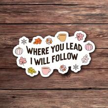 1 PIEZA Adhesivo "Where You Lead I Will Follow" | Calcomanía de vinilo con temática de Stars Hollow y Connecticut | Ideal para tumblers, portátiles y talla grande | Diseño lindo e inspirador | Duradero e impermeable | Regalo ideal para amantes de la serie - Multicolor - Ver 11