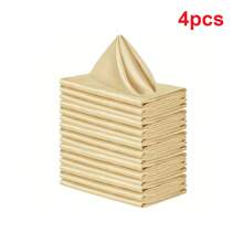 8/16/24pcs Napkins, Wedding Napkins Bulk, Decorative Elegant Dinner Napkins Square Table Napkins Decor, Silky Satin Cloth Napkins For Restaurant Banquet Graduation Party(43*43cm/17*17in) Back To School - Champagne - View 11