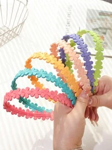 Multiple Pcs Kids Simple Versatile Wavy Plastic Headbands With Teeth