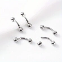 1/4 chiếc khuyên xỏ lông mày cong 16G bằng thép không gỉ mạ vàng 18K không gây dị ứng, khuyên rốn bằng sụn, khuyên rốn, khuyên môi 8mm 10mm, trang sức xỏ khuyên cơ thể cho nam và nữ - N044 - Xem 5