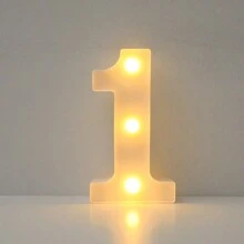 1pc 6.3 Inch Creative White Illuminated A-Z Letter Light, Numeric Shape Lamp, Battery Powered Alphabet Light, Home Decor Letter Lamp, Room Decor Letter Shape Night Light, Bedroom Decor, Wedding Decor, Party Decor, Birthday Decor, Desktop Decor Letter Light, Valentine's Day Decor Light, Proposal Scene Decor Light