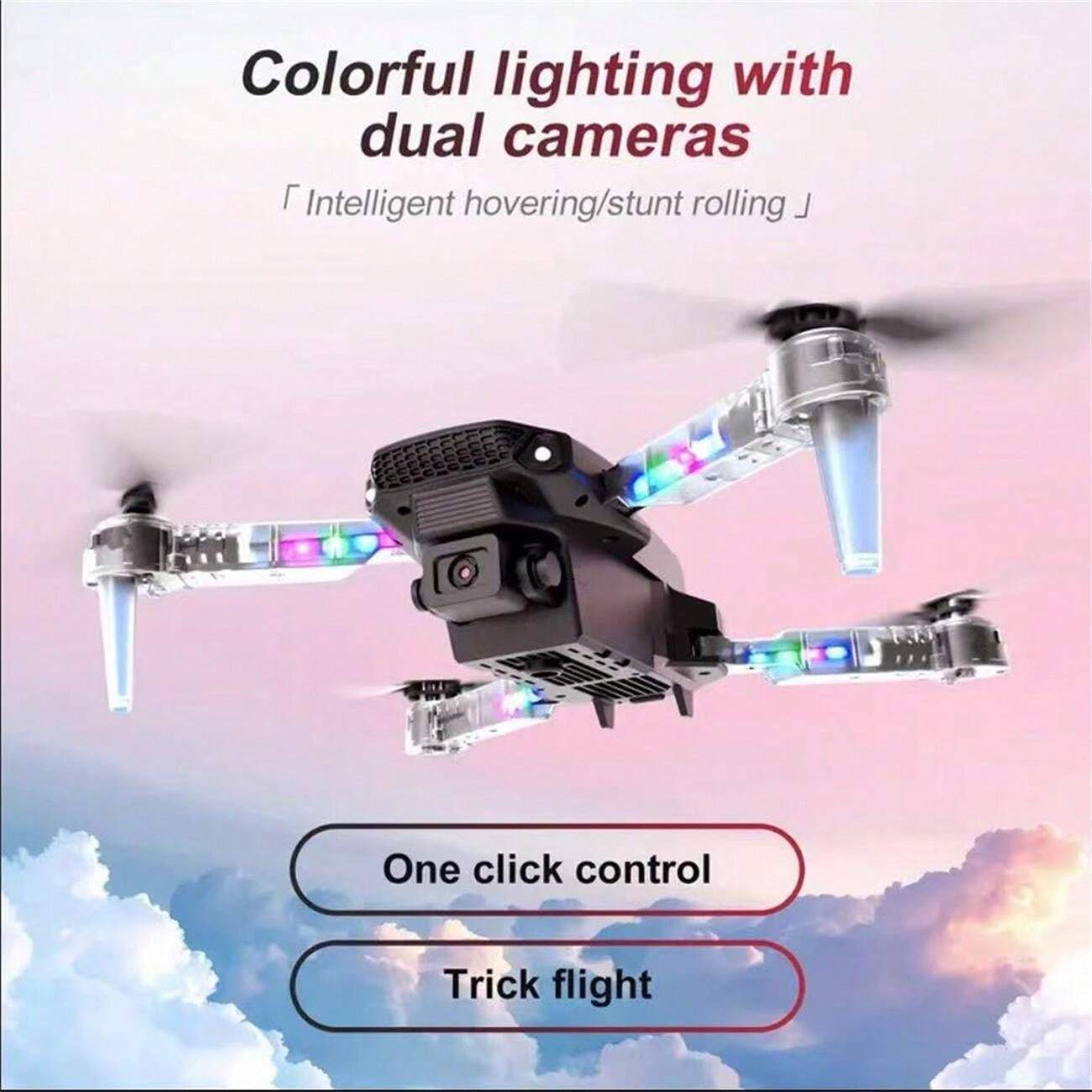 Drone con Doppia Fotocamera 4K, Video Live FPV WiFi per Evitare