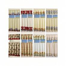 3 Piece Kitchen Curtain With Swag And Tier Window Treatment Set Chef Sunflower - Chef - View 2