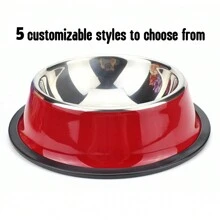 Personalisierte rutschfeste Edelstahl-Haustier-Schüssel mit individuellem Namen - perfekt für Katzen und Hunde, ideal für Futter- und Wasserversorgung, dekorativ, stylisch, farbig, niedlich, kompakt, einzigartig, personalisiert, Weihnachtsdekoration, Geschenkidee, Heimtextilien, ideal als Geschenk für ihn, sie, Familie, Freunde, Tierliebhaber, zu Jahrestagen, Geburtstagen, Weihnachten, Einweihung, Herbst/Winter, personalisiertes Haustierzubehör, bequem, Haustierzubehör, Halloween-Accessoires 2025, mit Haustiernahmen personalisiert, verspieltes Haustier-Design - Rot - Übersicht 22