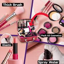 20 件女童化妆套装，儿童玩具化妆套装 - 包括生日和圣诞节化妆包，适合 3 岁以上幼儿和小女孩的虚拟化妆乐趣（不是真正的化妆品） - 20PCS - 查看 5