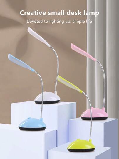 Lámpara de escritorio portátil minimalista LED con tubo flexible, luz suave para el hogar, dormitorio, residencia universitaria, lámpara de lectura de cuidado ocular gentil para mesita de noche, luz nocturna