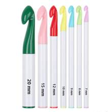 7Pcs/Set Crochet Hook Set 20mm-7mm Large Size Crochet Needles For Crocheting Knitting  Beginners Weaving Tools - Multicolor - View 8