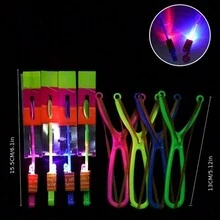 Súng cao su phát sáng LED, Đồ chơi trò chơi ngoài trời lấp lánh, Súng cao su trực thăng đàn hồi xoay, Quà tặng hoàn hảo cho trò chơi du lịch, Giải trí ngoài trời, Tiệc sinh nhật, Quà tặng tiệc vui nhộn Quà tặng tiệc, Trò chơi cắm trại, Giáng sinh - Nhiều màu - Xem 7