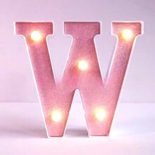 1pc 6.3inch Creative Pink Luminous A-Z Letter Light,Number Shape Light,Battery Powered Alphabet Light, Home Decor Letter Lamp,Room Decor Letter Shape Night Light,Bedroom Decor, Wedding Decor, Party Decor, Birthday Decor,Home Desktop Decoration Alphabet Light,Valentine's Day Decorative Lights