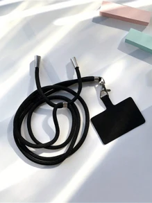 2PCS 1.5meter Universal Crossbody Nylon Patch Phone Lanyards Rope Mobile Phone Strap Lanyar,Crossbody Nylon Patch Phone Lanyards Rope Mobile Phone Strap Lanyard,Mobile Phone Hanging Rope, Neck Hanging Rope Can Be Crossed, Backed, Retractable, And Adjustable - Black and White - View 5