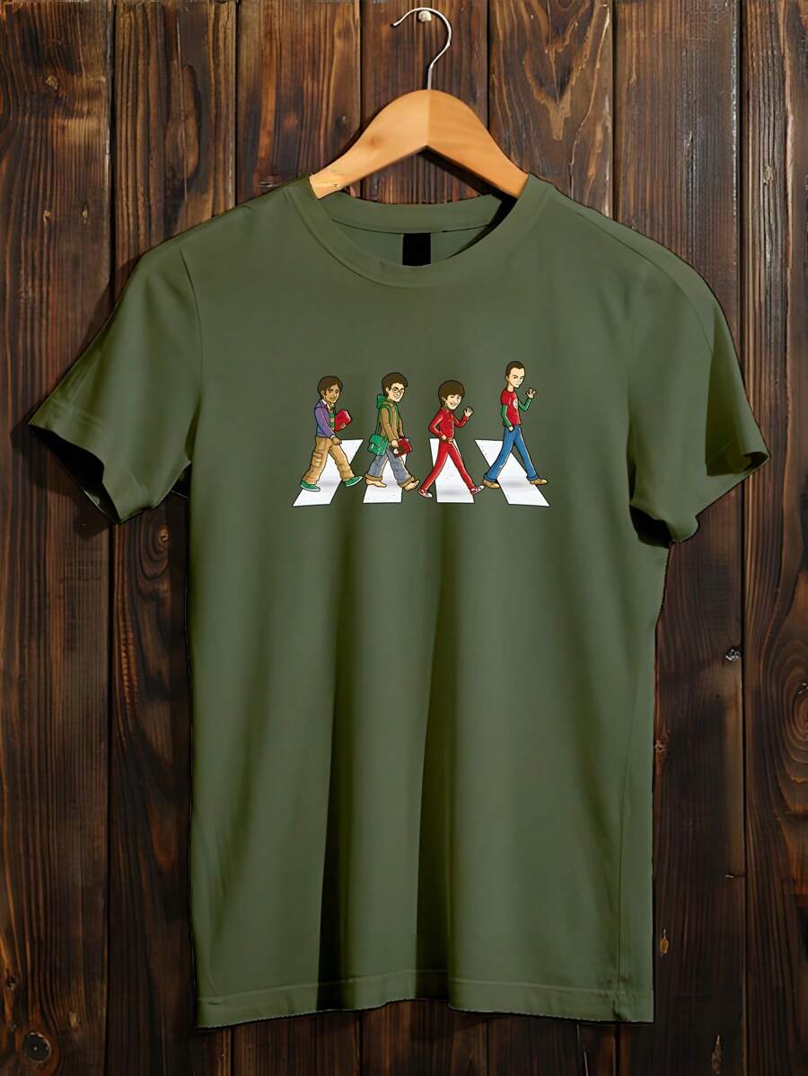 The Big Band T-Shirt Unisex TV Series Shirt 100% Cotton Nerd Geek New Release - 軍綠色 - 查看 1