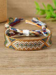1 chiếc vòng tay bện phong cách Bohemian nhiều màu sắc, thích hợp cho phụ nữ và các cặp đôi đeo hàng ngày - Nhiều màu - Xem 11