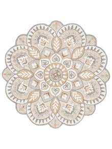 Safavieh Novelty 604 Hand Tufted Tranisitional Area Rug - Beige - View 3