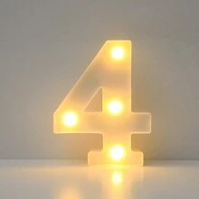 1pc 6.3 Inch Creative White Illuminated A-Z Letter Light, Numeric Shape Lamp, Battery Powered Alphabet Light, Home Decor Letter Lamp, Room Decor Letter Shape Night Light, Bedroom Decor, Wedding Decor, Party Decor, Birthday Decor, Desktop Decor Letter Light, Valentine's Day Decor Light, Proposal Scene Decor Light