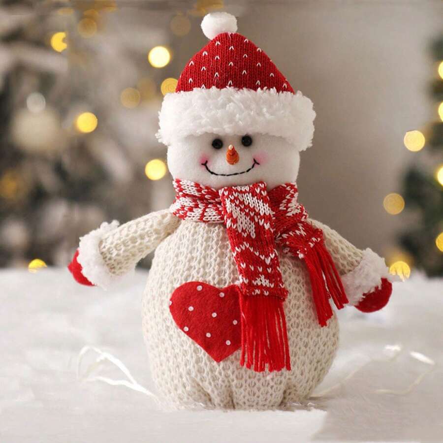 1 件针织圣诞苹果形礼品袋，带抽绳，圣诞装饰，圣诞礼物 - 彩色 - 查看 1