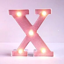 1pc 6.3inch Creative Pink Luminous A-Z Letter Light,Number Shape Light,Battery Powered Alphabet Light, Home Decor Letter Lamp,Room Decor Letter Shape Night Light,Bedroom Decor, Wedding Decor, Party Decor, Birthday Decor,Home Desktop Decoration Alphabet Light,Valentine's Day Decorative Lights
