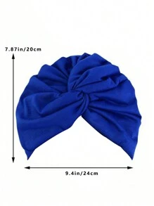 1 pezzo Cappello morbido con design a croce per donne, turbante con colore tinta unita, fascia elastica per la testa, cappellino morbido per hijab da indossare con abaya quotidianamente