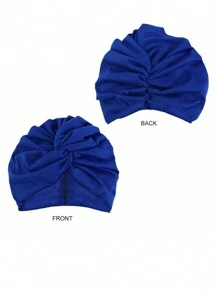 1 pezzo Cappello morbido con design a croce per donne, turbante con colore tinta unita, fascia elastica per la testa, cappellino morbido per hijab da indossare con abaya quotidianamente