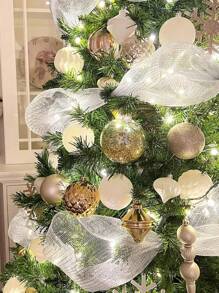 قطعة واحدة تنسيق مشهد ديكور الشريط الشفاف لشجرة عيد الميلاد، ديكورات عيد الميلاد شريط ملون لشجرة عيد الميلاد ديكورات معلقة ديكورات عيد الميلاد (شريط شجرة عيد الميلاد 10 ياردة) ديكورات عيد الميلاد ديكور عيد الميلاد هدايا عيد الميلاد لوازم حفلة عيد الميلاد - 1Pcs - مشاهدة 5