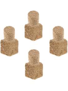 4/8 piezas Mini pacas cuadradas: 8 piezas Pacas decorativas pequeñas Figura en miniatura para artesanía, casa de muñecas, mesa de granja, decoración de cosecha de otoño 3cm - caqui cuadrado - Ver 2
