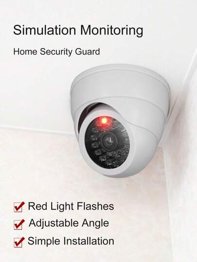 1pc Seashell Shaped Fake Security Camera With Flashing Red LED Light, Uses 3 AAA Batteries
