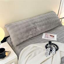 1 pieza Funda de almohada de peluche de conejo de unicolor minimalista, suave, resistente a las arrugas, transpirable, 1 pieza, sin relleno, adecuada para almohadas individuales/dobles/de pareja, inserto de almohada de peluche de leche espesado, doble cara de felpa, grueso y cálido, comodidad amigable con la piel tipo nube, funda de almohada de felpa tipo copo de nieve, de moda y sencilla, fina y cálida, 8 colores 4 tamaños, para dormitorio, habitación de invitados, dormitorio, uso familiar y de temporada