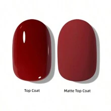 1瓶15毫升紅色凝膠指甲油+15毫升浸泡式閃亮凝膠指甲油,適用於所有季節 - 家庭美甲沙龍指甲藝術diy指甲設計裝飾禮物 - 紅色 - 查看 5
