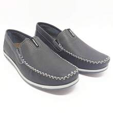 Pegada 141605 Men's Leather Moccasin Shoe - 藏蓝色 - 查看 2