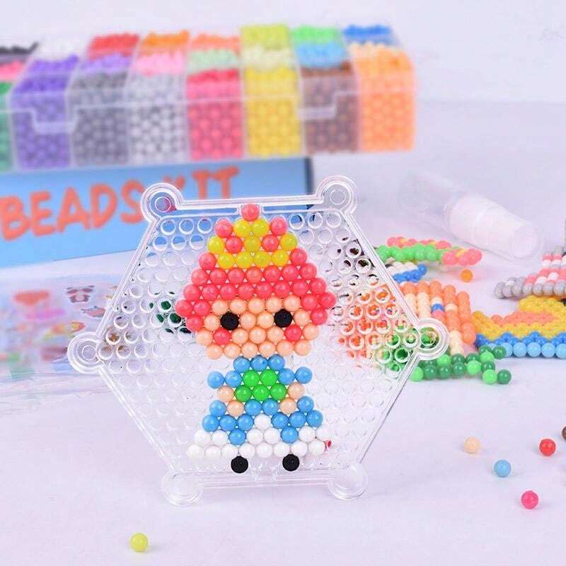 4000pcs 5mm Water Swelling Beads Puzzle Kit, DIY Sensory Water Bead