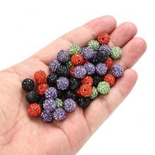 20 hạt đất sét pha lê 10mm cho Giáng sinh & Halloween Hạt bóng disco Hạt đất sét polymer Đá quý kim cương pha lê tròn Hạt làm đồ trang sức Vòng tay Hoa tai Hạt trang trí Halloween & Giáng sinh - Bóng khoan gốm - Xem 3