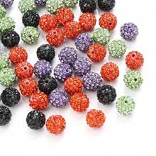 20 hạt đất sét pha lê 10mm cho Giáng sinh & Halloween Hạt bóng disco Hạt đất sét polymer Đá quý kim cương pha lê tròn Hạt làm đồ trang sức Vòng tay Hoa tai Hạt trang trí Halloween & Giáng sinh - Bóng khoan gốm - Xem 4