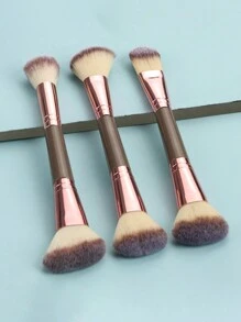 3pcs/Set Double-Ended Multi-Functional Makeup Brush Set, Including Highlighter Brush, Blush Brush, Contour Brush, Foundation Brush, Powder Brush - Double-Headed Brushes - Multicolor - View 3