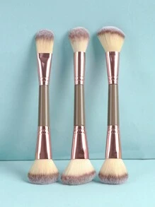 3pcs/Set Double-Ended Multi-Functional Makeup Brush Set, Including Highlighter Brush, Blush Brush, Contour Brush, Foundation Brush, Powder Brush - Double-Headed Brushes - Multicolor - View 1