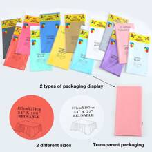 2pcs Plastic Disposable Table Cover, Minimalist Solid Color White Disposable Tablecloth For Party,