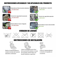 10 Piezas Juego de Fundas para Asientos de Coche, Universal, Accesorios para Automóvil - Rojo - Ver 7