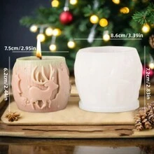 1pc Christmas Scented Candle Silicone Mold Christmas Tree Elk Diffuser Stone Diy Ornaments Mold Decorative Ornaments Plaster Mold Handmade Gift