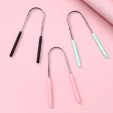 Stainless Steel Convenient U-Shaped Tongue Scraper, Oral Hygiene Cleaner, Adult Tongue Scraper To Remove Bad Breath - Silver - View 6