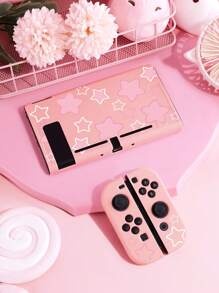 1 个粉色星形图案保护套，适用于 Switch OLED/Switch NS/Lite、游戏机配件、最佳礼物，适用于 Switch 玩家，耐刮擦 - 彩色 - 查看 16