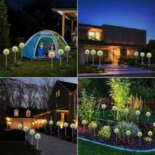 2pcs Solar Powered LED Lights, Waterproof Faux Onion Shape For Garden/Pathway/Yard/Ceremony, Driveway Lighting Outdoor
