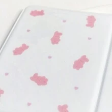 1 pezzo Album fotografico rettangolare adorabile con motivi animali, portafoto a forma di cartone animato di 3 pollici con copertina dipinta, con portacarte in plastica PP - regalo perfetto a tema K-pop per la Festa della Mamma, Capodanno, Pasqua, forniture scolastiche, ritorno a scuola