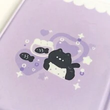 1 pezzo Album fotografico rettangolare adorabile con motivi animali, portafoto a forma di cartone animato di 3 pollici con copertina dipinta, con portacarte in plastica PP - regalo perfetto a tema K-pop per la Festa della Mamma, Capodanno, Pasqua, forniture scolastiche, ritorno a scuola