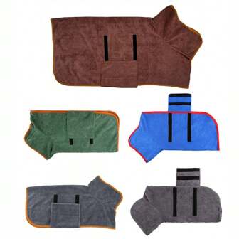 1pc Hot Pet Bathrobe Full Body Wrap Breathable Quick Dry Absorbent Summer Dog Cleaning