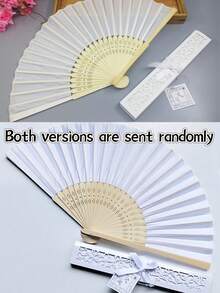 1入女性兩色時尚手持扇，適用於日常休閒生活 - 黑色 - 查看 4