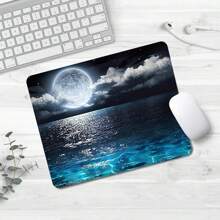 小方形鼠标垫，星空防滑橡胶底座，趣味鼠标垫，适用于台式无线电脑鼠标、办公笔记本电脑、女士和女孩的办公用品礼物，26 * 21 * 0.2 厘米 - 彩色 - 查看 7