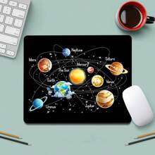 小方形鼠标垫，星空防滑橡胶底座，趣味鼠标垫，适用于台式无线电脑鼠标、办公笔记本电脑、女士和女孩的办公用品礼物，26 * 21 * 0.2 厘米 - 彩色 - 查看 10