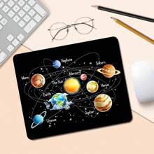 小方形鼠标垫，星空防滑橡胶底座，趣味鼠标垫，适用于台式无线电脑鼠标、办公笔记本电脑、女士和女孩的办公用品礼物，26 * 21 * 0.2 厘米 - 彩色 - 查看 11