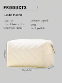 New Cosmetic Bag, Custom Photo Cosmetic Bag, Can Be Customized To Your Unique Design, Lightweight Zipper Cosmetic Bag Is Also Perfect For Coin Purse, Pencil Case, Perfect For Shopping, Date, Vacation, Travel, Festival, Party Or As A Gift,Octagonal Diamond Makeup Bag Shop Back To School